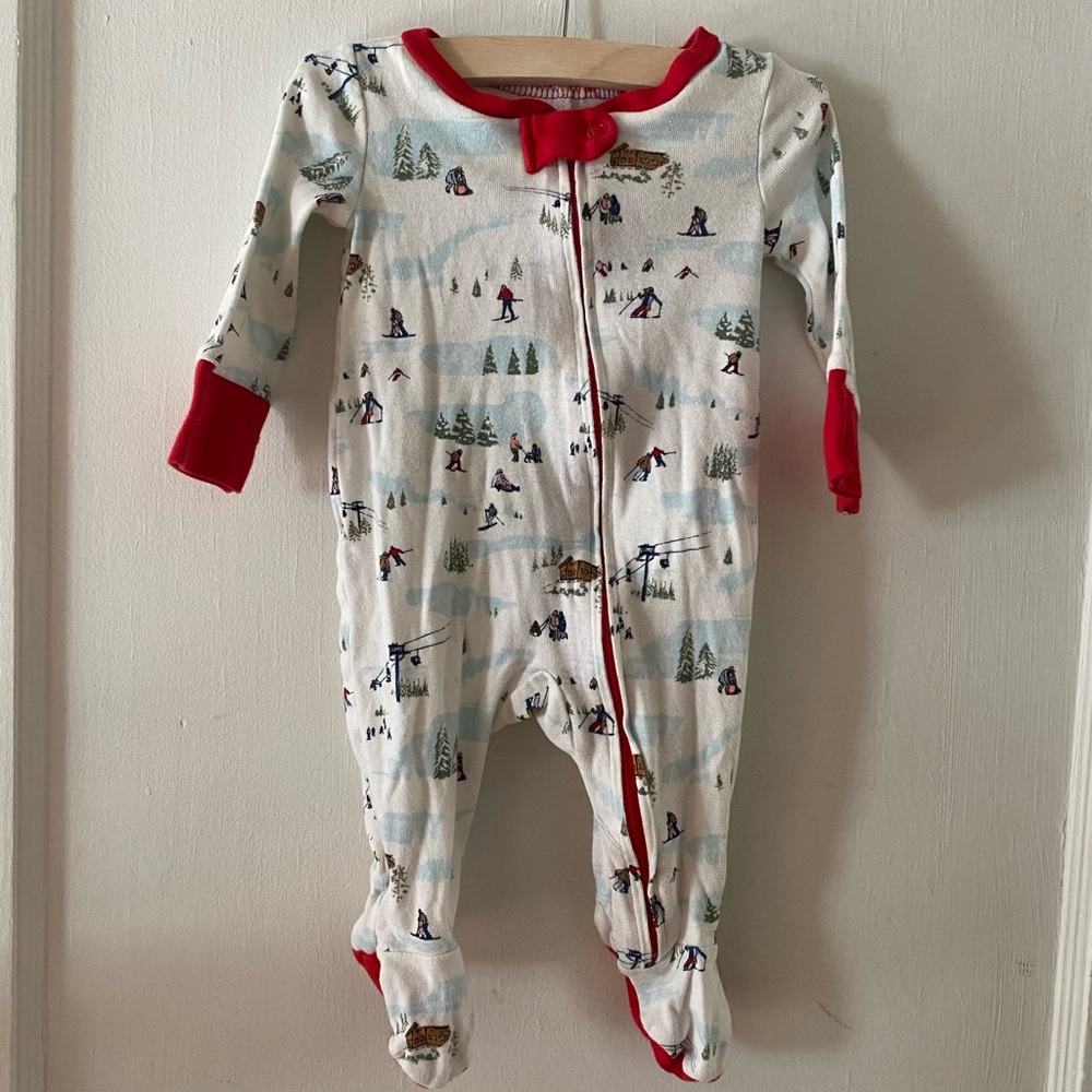 Hearth & Hand Ski Print Footies with Butt Flap
